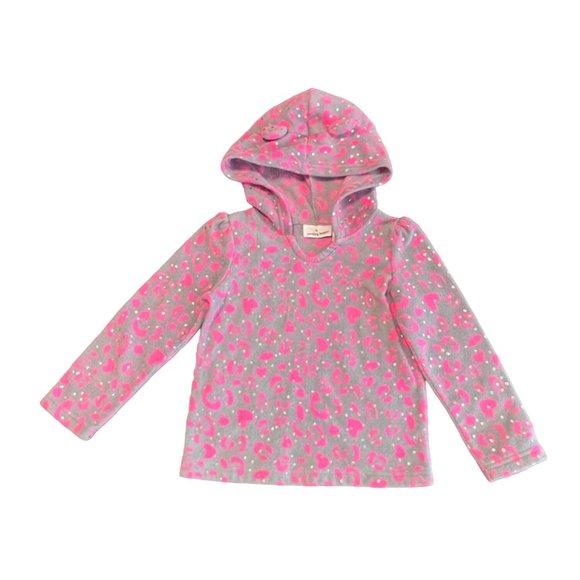 Jumping Beans Hooded Fleece Pink Gray Size 4T - Picture 1 of 3